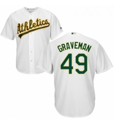 Youth Majestic Oakland Athletics 49 Kendall Graveman Authentic White Home Cool Base MLB Jersey Youth Majestic Oakland Athletics 49 Kendall Graveman Authentic White Home Cool Base MLB Jersey