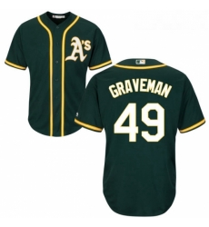 Youth Majestic Oakland Athletics 49 Kendall Graveman Replica Green Alternate 1 Cool Base MLB Jersey Youth Majestic Oakland Athletics 49 Kendall Graveman Replica Green Alternate 1 Cool Base MLB Jersey