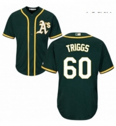 Youth Majestic Oakland Athletics 60 Andrew Triggs Replica Green Alternate 1 Cool Base MLB Jersey Youth Majestic Oakland Athletics 60 Andrew Triggs Replica Green Alternate 1 Cool Base MLB Jersey