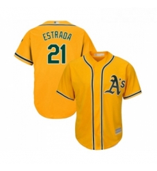 Youth Oakland Athletics 21 Marco Estrada Replica Gold Alternate 2 Cool Base Baseball Jersey Youth Oakland Athletics 21 Marco Estrada Replica Gold Alternate 2 Cool Base Baseball Jersey