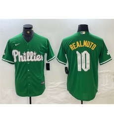 Men Philadelphia Phillies 10 J T Realmuto Green 2024 City Connect Stitched Jersey Men Philadelphia Phillies 10 J T Realmuto Green 2024 City Connect Stitched Jersey
