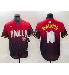 Men Philadelphia Phillies 10 J T Realmuto Red 2024 City Connect Limited Stitched Jersey 2 Men Philadelphia Phillies 10 J T Realmuto Red 2024 City Connect Limited Stitched Jersey 2