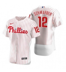 Men Philadelphia Phillies 12 Kyle Schwarber 2021 White Flex Base Stitched Baseball jersey Men Philadelphia Phillies 12 Kyle Schwarber 2021 White Flex Base Stitched Baseball jersey