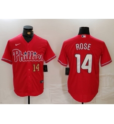 Men Philadelphia Phillies 14 Pete Rose Red Cool Base Stitched Jersey 3 Men Philadelphia Phillies 14 Pete Rose Red Cool Base Stitched Jersey 3