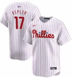 Men Philadelphia Phillies 17 Max Kepler White 2024 Home Limited Stitched Jersey Men Philadelphia Phillies 17 Max Kepler White 2024 Home Limited Stitched Jersey