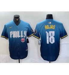 Men Philadelphia Phillies 18 Johan Rojas Blue 2024 City Connect Limited Stitched Jersey 3 Men Philadelphia Phillies 18 Johan Rojas Blue 2024 City Connect Limited Stitched Jersey 3