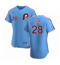 Men Philadelphia Phillies 28 Alec Bohm Men Nike Light Blue Alternate 2020 Authentic Player MLB Jersey Men Philadelphia Phillies 28 Alec Bohm Men Nike Light Blue Alternate 2020 Authentic Player MLB Jersey