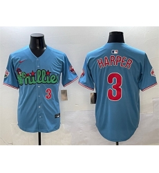 Men Philadelphia Phillies 3 Bryce Harper Light Blue Phanatic Limited Stitched Jersey Men Philadelphia Phillies 3 Bryce Harper Light Blue Phanatic Limited Stitched Jersey