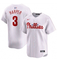Men Philadelphia Phillies 3 Bryce Harper White Home Limited Stitched Jersey Men Philadelphia Phillies 3 Bryce Harper White Home Limited Stitched Jersey