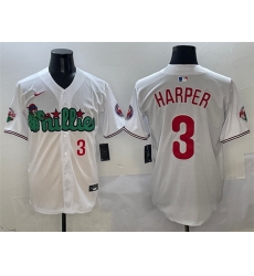 Men Philadelphia Phillies 3 Bryce Harper White Phanatic Limited Stitched Jersey 1 Men Philadelphia Phillies 3 Bryce Harper White Phanatic Limited Stitched Jersey 1