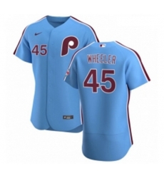 Men Philadelphia Phillies 45 Zack Wheeler Men Nike Light Blue Alternate 2020 Authentic Player MLB Jersey Men Philadelphia Phillies 45 Zack Wheeler Men Nike Light Blue Alternate 2020 Authentic Player MLB Jersey