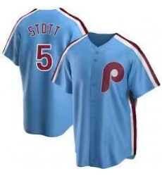 Men Philadelphia Phillies 5 Bryson Stott Blue Cool Base Stitched Jersey Men Philadelphia Phillies 5 Bryson Stott Blue Cool Base Stitched Jersey
