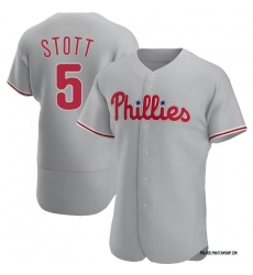 Men Philadelphia Phillies 5 Bryson Stott Gray Flexbase Stitched Jersey Men Philadelphia Phillies 5 Bryson Stott Gray Flexbase Stitched Jersey
