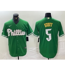 Men Philadelphia Phillies 5 Bryson Stott Green 2024 City Connect Stitched Jersey Men Philadelphia Phillies 5 Bryson Stott Green 2024 City Connect Stitched Jersey