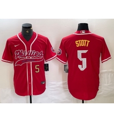Men Philadelphia Phillies 5 Bryson Stott Red 2024 City Connect Stitched Jersey 1 Men Philadelphia Phillies 5 Bryson Stott Red 2024 City Connect Stitched Jersey 1