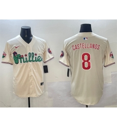 Men Philadelphia Phillies 8 Nick Castellanos Cream Phanatic Limited Stitched Jersey Men Philadelphia Phillies 8 Nick Castellanos Cream Phanatic Limited Stitched Jersey