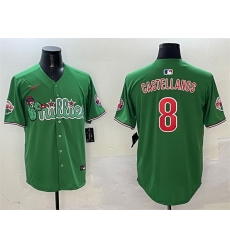 Men Philadelphia Phillies 8 Nick Castellanos Green Phanatic Limited Stitched Jersey Men Philadelphia Phillies 8 Nick Castellanos Green Phanatic Limited Stitched Jersey