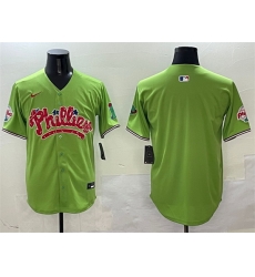 Men Philadelphia Phillies Blank Light Green Phanatic Limited Stitched Jersey