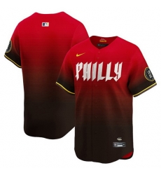 Men Philadelphia Phillies Blank Red 2024 City Connect Limited Stitched Jersey Men Philadelphia Phillies Blank Red 2024 City Connect Limited Stitched Jersey