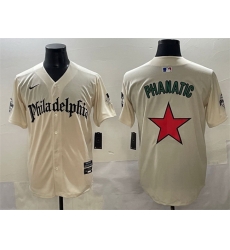 Men Philadelphia Phillies Cream Phanatic Gothic Vapor Limited Stitched Jersey