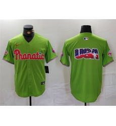 Men Philadelphia Phillies Team Big Logo Green With Patch Stitched Jersey Men Philadelphia Phillies Team Big Logo Green With Patch Stitched Jersey
