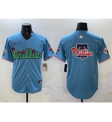 Men Philadelphia Phillies Team Big Logo Light Blue Phanatic Limited Stitched Jersey Men Philadelphia Phillies Team Big Logo Light Blue Phanatic Limited Stitched Jersey