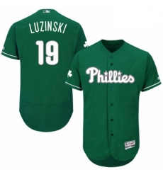 Mens Majestic Philadelphia Phillies 19 Greg Luzinski Green Celtic Flexbase Authentic Collection MLB Jersey Mens Majestic Philadelphia Phillies 19 Greg Luzinski Green Celtic Flexbase Authentic Collection MLB Jersey