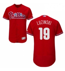 Mens Majestic Philadelphia Phillies 19 Greg Luzinski Red Alternate Flex Base Authentic Collection MLB Jersey Mens Majestic Philadelphia Phillies 19 Greg Luzinski Red Alternate Flex Base Authentic Collection MLB Jersey