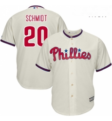 Mens Majestic Philadelphia Phillies 20 Mike Schmidt Replica Cream Alternate Cool Base MLB Jersey Mens Majestic Philadelphia Phillies 20 Mike Schmidt Replica Cream Alternate Cool Base MLB Jersey