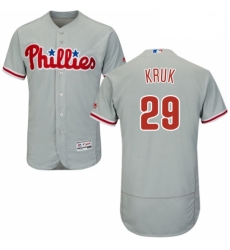 Mens Majestic Philadelphia Phillies 29 John Kruk Grey Road Flex Base Authentic Collection MLB Jersey Mens Majestic Philadelphia Phillies 29 John Kruk Grey Road Flex Base Authentic Collection MLB Jersey