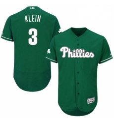 Mens Majestic Philadelphia Phillies 3 Chuck Klein Green Celtic Flexbase Authentic Collection MLB Jersey Mens Majestic Philadelphia Phillies 3 Chuck Klein Green Celtic Flexbase Authentic Collection MLB Jersey