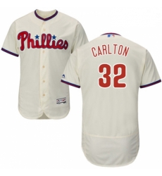 Mens Majestic Philadelphia Phillies 32 Steve Carlton Cream Alternate Flex Base Authentic Collection MLB Jersey Mens Majestic Philadelphia Phillies 32 Steve Carlton Cream Alternate Flex Base Authentic Collection MLB Jersey