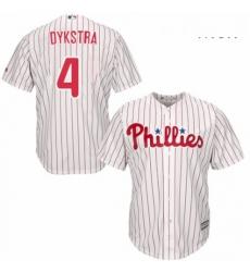Mens Majestic Philadelphia Phillies 4 Lenny Dykstra Replica WhiteRed Strip Home Cool Base MLB Jersey Mens Majestic Philadelphia Phillies 4 Lenny Dykstra Replica WhiteRed Strip Home Cool Base MLB Jersey