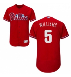 Mens Majestic Philadelphia Phillies 5 Nick Williams Red Flexbase Authentic Collection MLB Jersey Mens Majestic Philadelphia Phillies 5 Nick Williams Red Flexbase Authentic Collection MLB Jersey