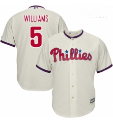Mens Majestic Philadelphia Phillies 5 Nick Williams Replica Cream Alternate Cool Base MLB Jersey Mens Majestic Philadelphia Phillies 5 Nick Williams Replica Cream Alternate Cool Base MLB Jersey