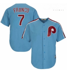 Mens Majestic Philadelphia Phillies 7 Maikel Franco Replica Light Blue Cooperstown MLB Jersey Mens Majestic Philadelphia Phillies 7 Maikel Franco Replica Light Blue Cooperstown MLB Jersey