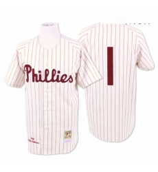 Mens Mitchell and Ness Philadelphia Phillies 1 Richie Ashburn Authentic WhiteRed Strip Throwback MLB Jersey Mens Mitchell and Ness Philadelphia Phillies 1 Richie Ashburn Authentic WhiteRed Strip Throwback MLB Jersey