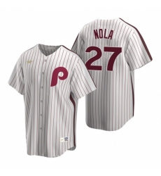 Mens Nike Philadelphia Phillies 27 Aaron Nola White Cooperstown Collection Home Stitched Baseball Jerse Mens Nike Philadelphia Phillies 27 Aaron Nola White Cooperstown Collection Home Stitched Baseball Jerse