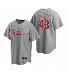 Mens Nike Philadelphia Phillies 43 Nick Pivetta Gray Road Stitched Baseball Jersey Mens Nike Philadelphia Phillies 43 Nick Pivetta Gray Road Stitched Baseball Jersey