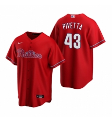Mens Nike Philadelphia Phillies 43 Nick Pivetta Red Alternate Stitched Baseball Jersey Mens Nike Philadelphia Phillies 43 Nick Pivetta Red Alternate Stitched Baseball Jersey