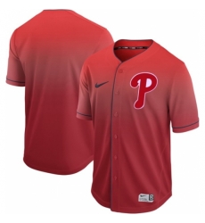 Mens Nike Philadelphia Phillies Blank Red Fade Authentic Stitched Baseball Jersey Mens Nike Philadelphia Phillies Blank Red Fade Authentic Stitched Baseball Jersey