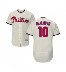 Mens Philadelphia Phillies 10 J T Realmuto Cream Alternate Flex Base Authentic Collection Baseball Jersey Mens Philadelphia Phillies 10 J T Realmuto Cream Alternate Flex Base Authentic Collection Baseball Jersey