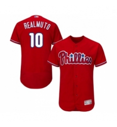 Mens Philadelphia Phillies 10 J T Realmuto Red Alternate Flex Base Authentic Collection Baseball Jersey Mens Philadelphia Phillies 10 J T Realmuto Red Alternate Flex Base Authentic Collection Baseball Jersey