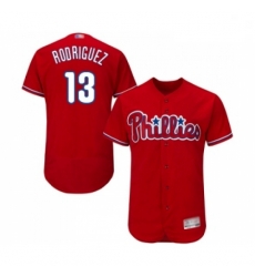 Mens Philadelphia Phillies 13 Sean Rodriguez Red Alternate Flex Base Authentic Collection Baseball Jersey Mens Philadelphia Phillies 13 Sean Rodriguez Red Alternate Flex Base Authentic Collection Baseball Jersey