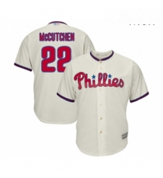 Mens Philadelphia Phillies 22 Andrew McCutchen Replica Cream Alternate Cool Base Baseball Jersey Mens Philadelphia Phillies 22 Andrew McCutchen Replica Cream Alternate Cool Base Baseball Jersey