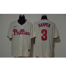 Men's Philadelphia Phillies #3 Bryce Harper Cream Stitched MLB Cool Base Nike Jersey Men's Philadelphia Phillies #3 Bryce Harper Cream Stitched MLB Cool Base Nike Jersey