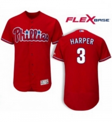 Mens Philadelphia Phillies 3 Bryce Harper Red Flexbase Authentic Collection Stitched MLB Jersey Mens Philadelphia Phillies 3 Bryce Harper Red Flexbase Authentic Collection Stitched MLB Jersey