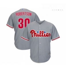Mens Philadelphia Phillies 30 David Robertson Replica Grey Road Cool Base Baseball Jersey Mens Philadelphia Phillies 30 David Robertson Replica Grey Road Cool Base Baseball Jersey