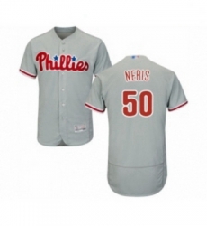 Mens Philadelphia Phillies 50 Hector Neris Grey Road Flex Base Authentic Collection Baseball Jersey Mens Philadelphia Phillies 50 Hector Neris Grey Road Flex Base Authentic Collection Baseball Jersey