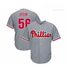 Mens Philadelphia Phillies 56 Zach Eflin Replica Grey Road Cool Base Baseball Jersey Mens Philadelphia Phillies 56 Zach Eflin Replica Grey Road Cool Base Baseball Jersey